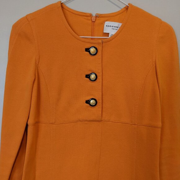 Adrienne Vittadini Petite Cotton Tangerine Orange Dress Size 2 - Picture 2 of 9